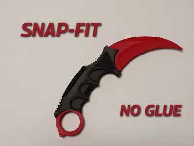 🔥🔴 KARAMBIT INSPIROWANY CS – MODEL KOLEKCJONERSKI DRUK 3D 🔴🔥