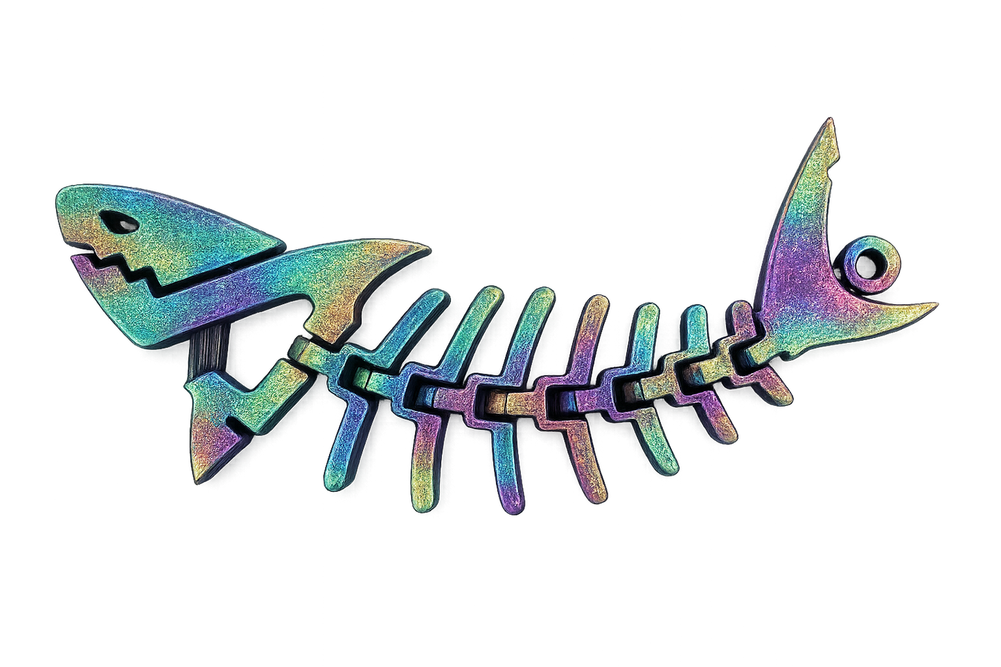 🐟✨ Rybia Ość – Dekoracja / Zawieszka 3D w Brokatowym Wykończeniu ✨🐟