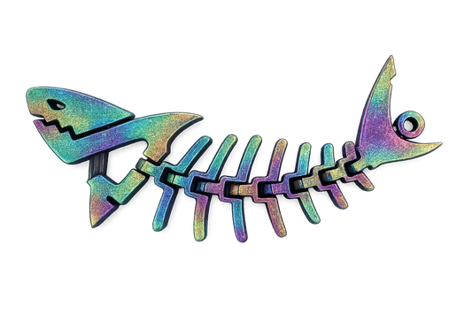 🐟✨ Rybia Ość – Dekoracja / Zawieszka 3D w Brokatowym Wykończeniu ✨🐟